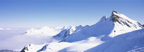 Snowcapped mountain range, Damuls, Faschina, Vorarlberg, Austria von Panoramic Images