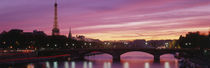 Sunset, Romantic City, Eiffel Tower, Paris, France by Panoramic Images