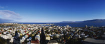 High angle view of a city, Reykjavik, Iceland von Panoramic Images