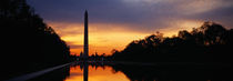 Silhouette of an obelisk at dusk, Washington Monument, Washington DC, USA von Panoramic Images