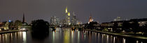 Reflection of buildings in water, Main River, Frankfurt, Hesse, Germany 2010 von Panoramic Images