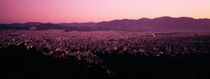 High angle view of a cityscape with mountains in the background, Athens, Greece by Panoramic Images