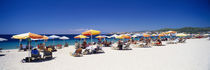 Tourists on the beach, Porto Carras, Sithonia, Chalkidiki, Greece by Panoramic Images
