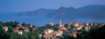 High angle view of a town at the coast, Piana, Corsica, France by Panoramic Images