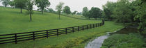 Fence in a field, Woodford County, Kentucky, USA von Panoramic Images