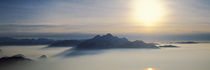  Pilatus Mountain, Panoramic view of mist around a mountain peak von Panoramic Images
