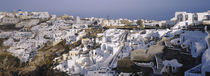High angle view of a town, Santorini, Greece by Panoramic Images