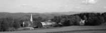 High angle view of barns in a field, Peacham, Vermont, USA von Panoramic Images