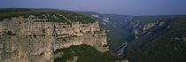 River flowing through a canyon, Ardeche River, Provence, France by Panoramic Images