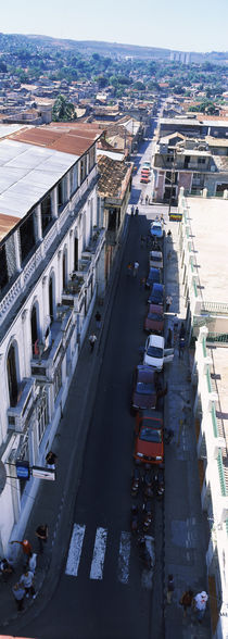 High angle view of cars in a street, Santiago de Cuba, Cuba von Panoramic Images