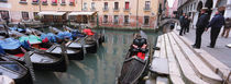 Gondolas in a canal, Grand Canal, Venice, Italy von Panoramic Images