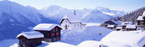 Snow Covered Chapel and Chalets Swiss Alps Switzerland by Panoramic Images