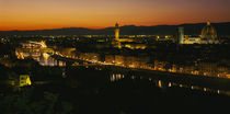 High angle view of a city, Florence, Tuscany, Italy by Panoramic Images