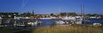 Boats docked at the harbor, Flensburg Harbor, Munsterland, Germany by Panoramic Images