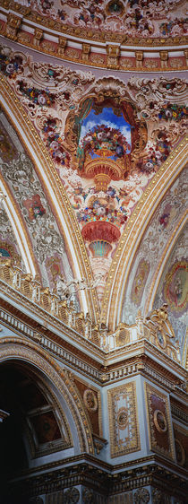 Dolmabahce Palace, interior architectural detail of ceiling mural by Panoramic Images