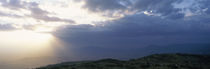 Sunbeams radiating through clouds, Great Rift Valley, Kenya von Panoramic Images