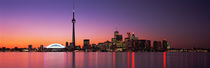 Reflection of buildings in water, CN Tower, Toronto, Ontario, Canada von Panoramic Images