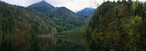 Lake in front of mountains, Krottensee, Salzkammergut, Austria by Panoramic Images
