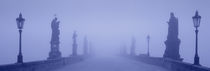 Charles Bridge In Fog, Prague, Czech Republic von Panoramic Images