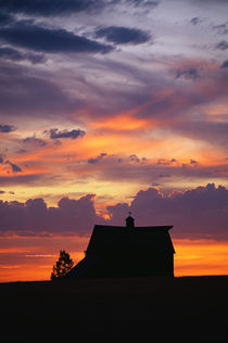 Barn at Sunset by Panoramic Images