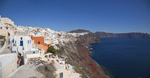High angle view of a town on an island, Oia, Santorini, Cyclades Islands, Greece von Panoramic Images