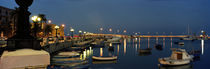 Boats at a harbor, Bari, Itria Valley, Puglia, Italy by Panoramic Images