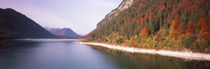 Mountain range at the lakeside, Sylvenstein Lake, Bavaria, Germany by Panoramic Images