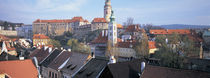 High angle view of a town, Cesky Krumlov, South Bohemian Region, Czech Republic von Panoramic Images