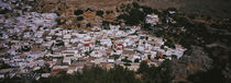 High angle view of a town, Lindos, Rhodes, Greece von Panoramic Images