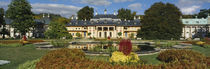 Formal garden in front of a castle, Pillnitz Castle, Dresden, Germany by Panoramic Images