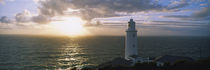 Lighthouse in the sea, Trevose Head Lighthouse, Cornwall, England by Panoramic Images
