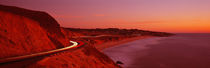 Panorama Print - Pacific Coast Highway bei Sonnenuntergang, Kalifornien, USA von Panoramic Images