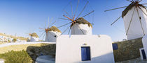 Traditional windmill in a village, Mykonos, Greece by Panoramic Images