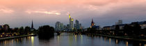 Reflection of buildings in water, Main River, Frankfurt, Hesse, Germany 2010 von Panoramic Images