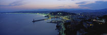 Aerial view of a coastline at dusk, Nice, France von Panoramic Images