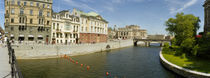 Buildings along a river, Riksbron, Stockholm, Sweden by Panoramic Images