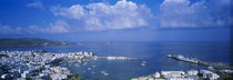 High angle view of buildings at a coast, Mykonos, Cyclades Islands, Greece by Panoramic Images