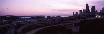 City at sunset, Seattle, King County, Washington State, USA by Panoramic Images