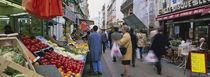 Group Of People In A Street Market, Rue De Levy, Paris, France by Panoramic Images