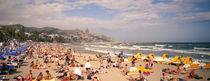 Tourists on the beach, Sitges, Spain by Panoramic Images