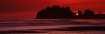 Silhouette of seastacks at sunset, Second Beach, Washington State, USA by Panoramic Images