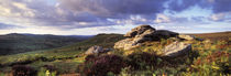 Clouds over a landscape, Haytor Rocks, Dartmoor, Devon, England by Panoramic Images