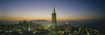 Panorama Print - Gebäude in der Abenddämmerung San Francisco, California, USA von Panoramic Images
