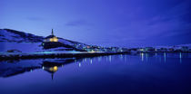 Town at the waterfront, Holmavik, Iceland von Panoramic Images