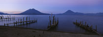 Piers Over A Lake, Guatemala von Panoramic Images