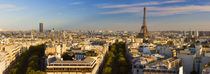 Cityscape with Eiffel Tower in background, Paris, Ile-de-France, France by Panoramic Images