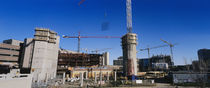 Buildings under construction at a construction site, Edmonton, Alberta by Panoramic Images