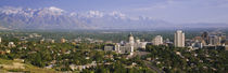 High angle view of a city, Salt Lake City, Utah, USA by Panoramic Images