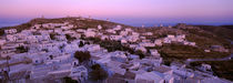 High angle view of buildings on a landscape, Amorgos, Cyclades Islands, Greece by Panoramic Images