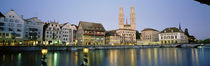 Panorama Print - Abendendliche Stadtansicht, Zürich, Schweiz von Panoramic Images